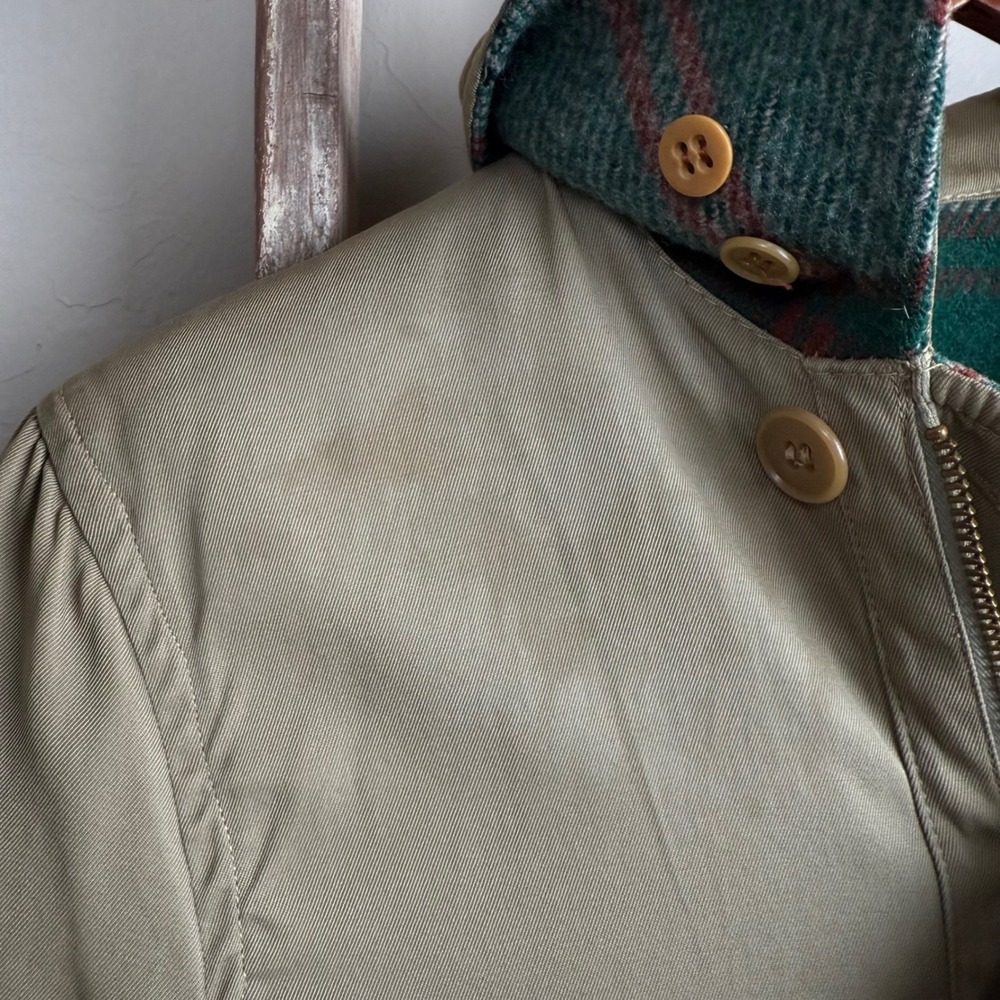Vintage 60s Reversible Wool Plaid‎ Canvas Jacket size Small, 38, USA - Picture 7 of 8